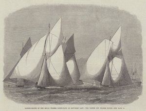 Seilkamp av Royal Thames Yacht-Club på lørdag sist, yachter utenfor Thames Haven